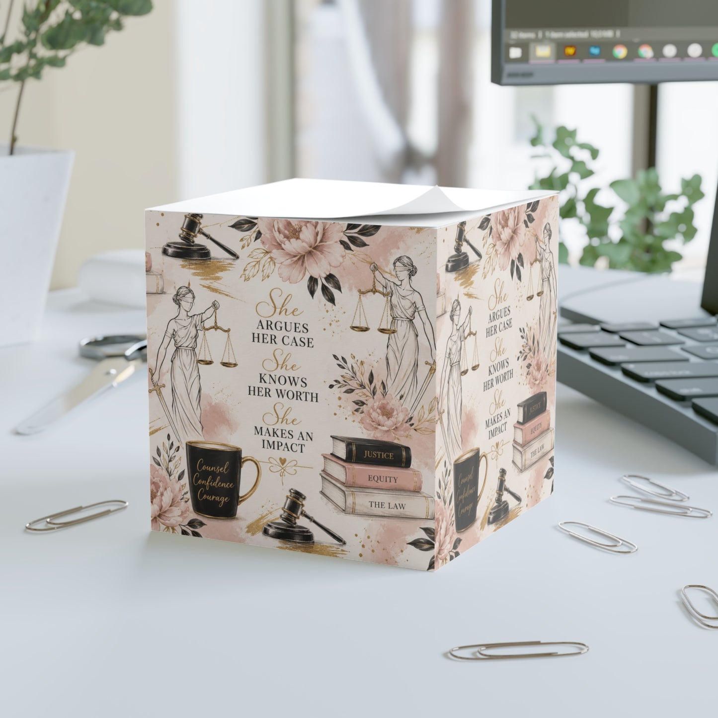 Counsel & Confidence: Attorney Sticky Note Block