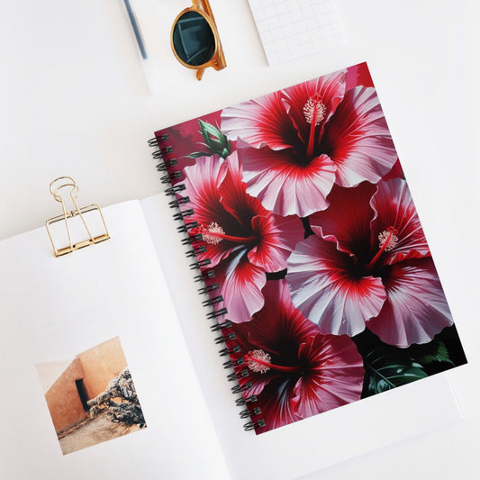 Hibiscus Bloom Spiral Notebook - Ruled Line