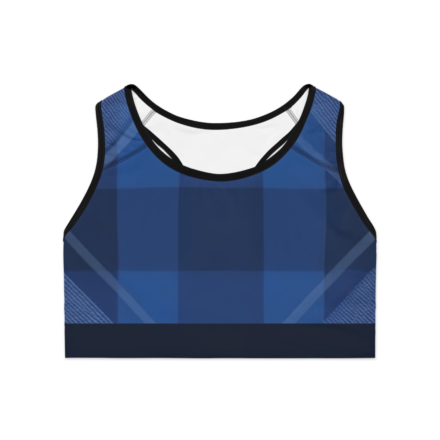 Dark Blue Sports Bra (AOP)