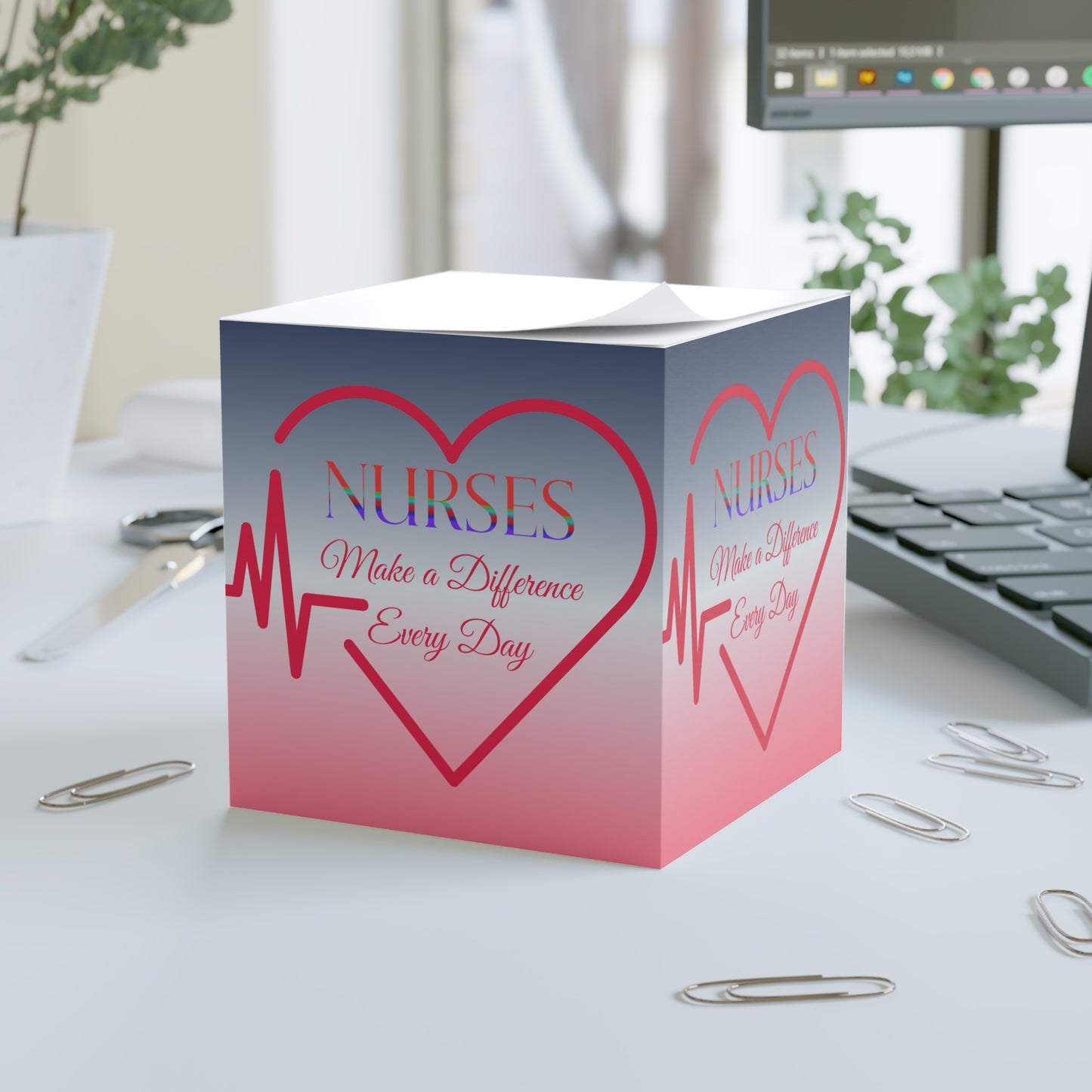 Nurses Make a Difference Note Cube