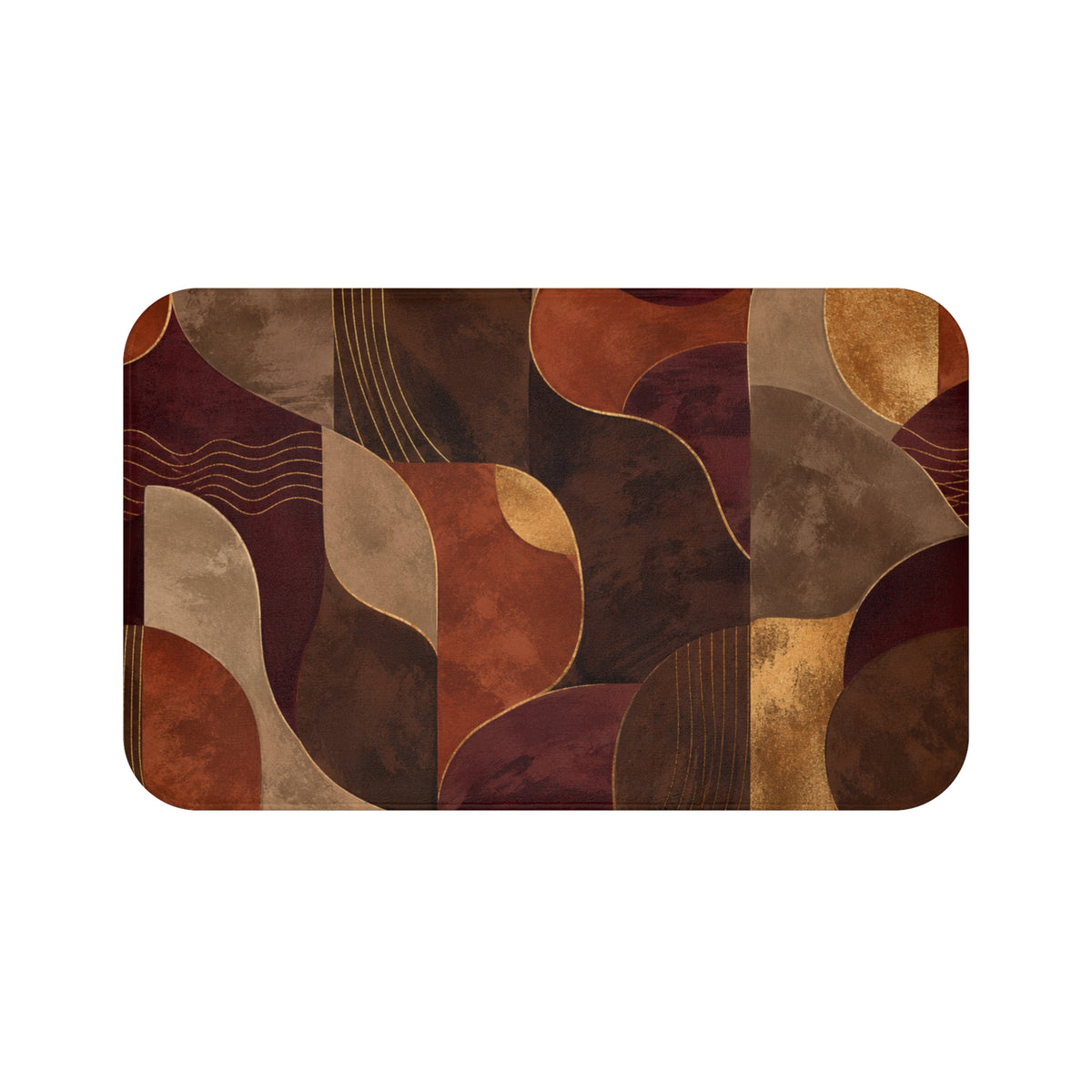 Ember & Earth — Retro Geometric Bathroom Rug