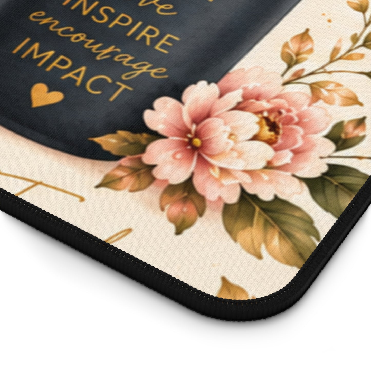 Teacher Appreciation Floral Desk Mat — 'Thank You Teacher' Laptop Mousepad