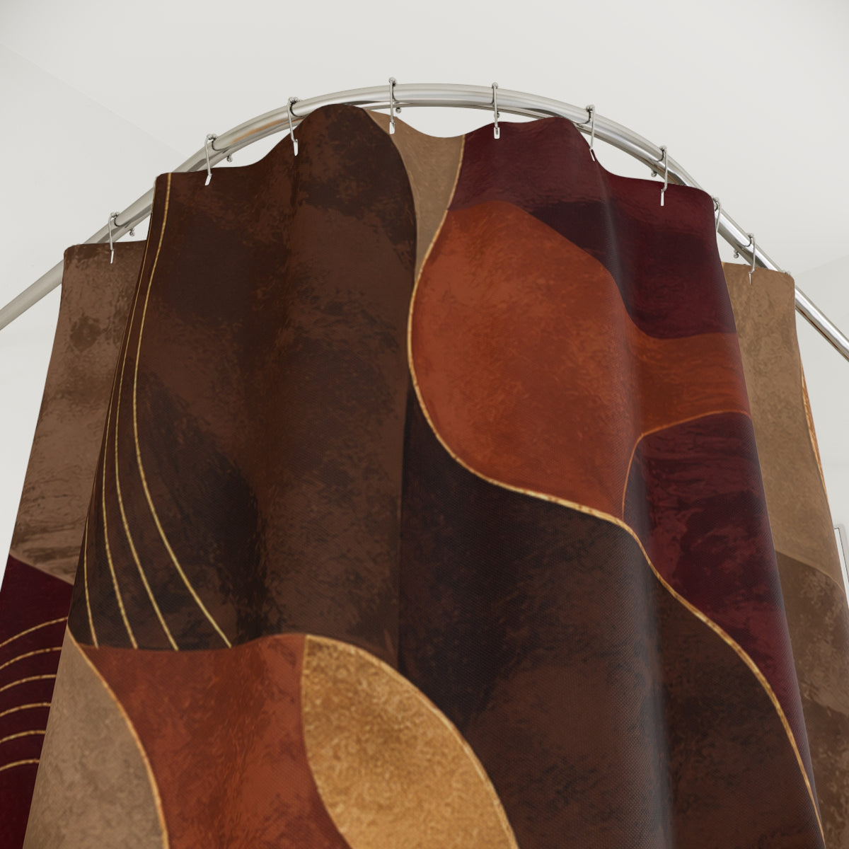 Ember & Earth Shower Curtain — Organic Waves Bathroom Décor
