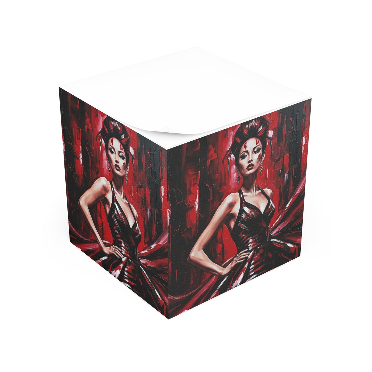 Glam Girl (Red/Black) Note Cube