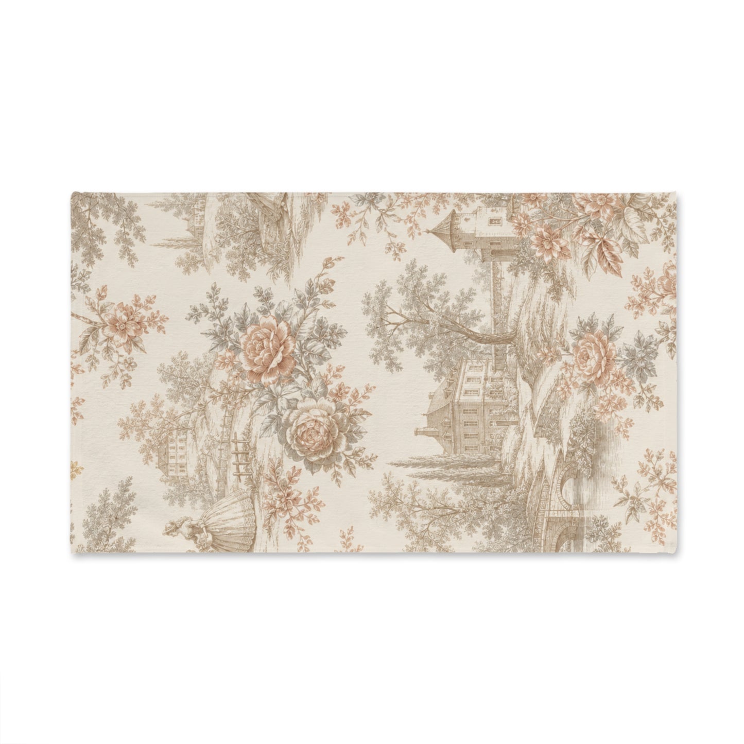 Château Rosé Hand Towel — French Country Floral Kitchen Towel