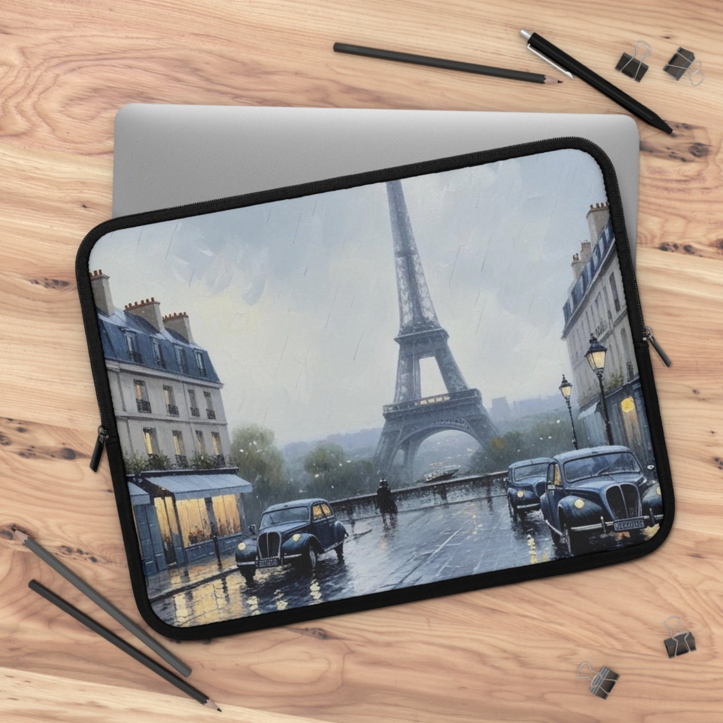 A Rainy Day in Paris Laptop Sleeve