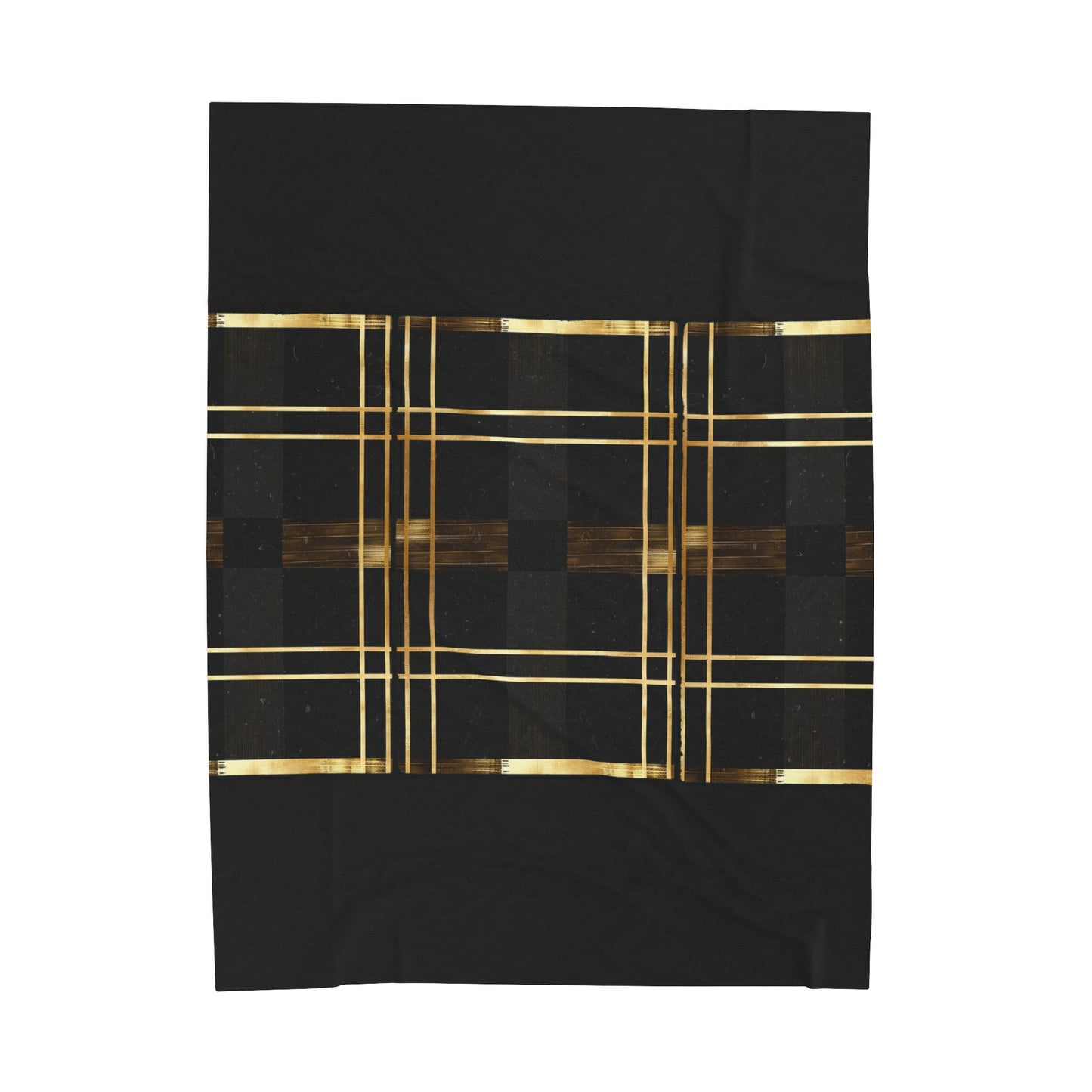 Noir & Gold Glam Velveteen Plush Blanket