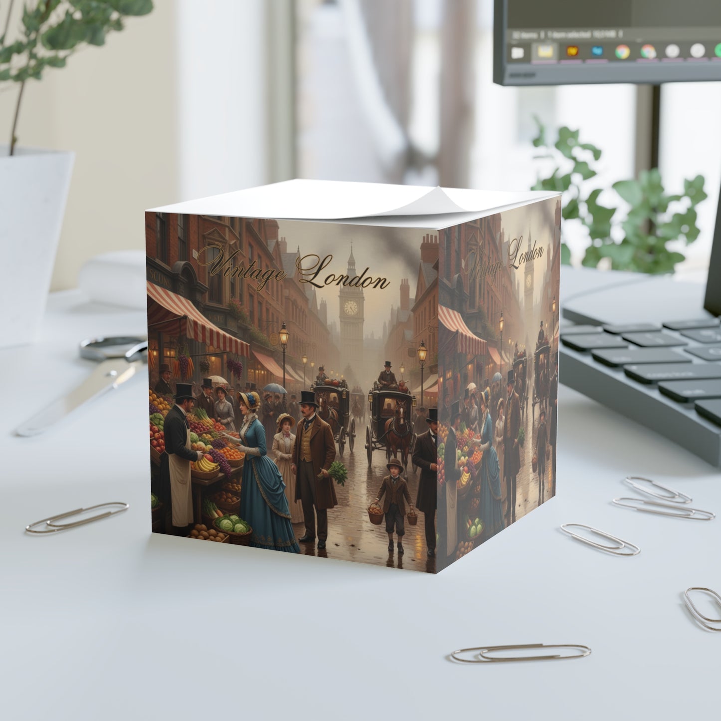 Vintage London Note Cube