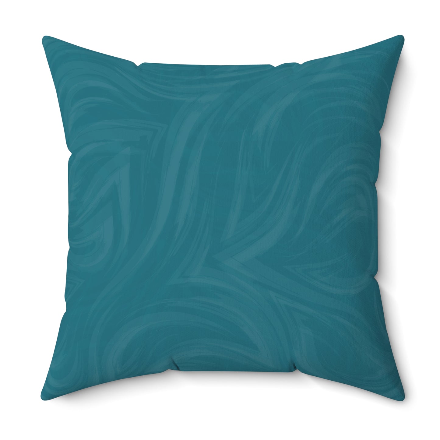 Teal Wave Decorative Pillow