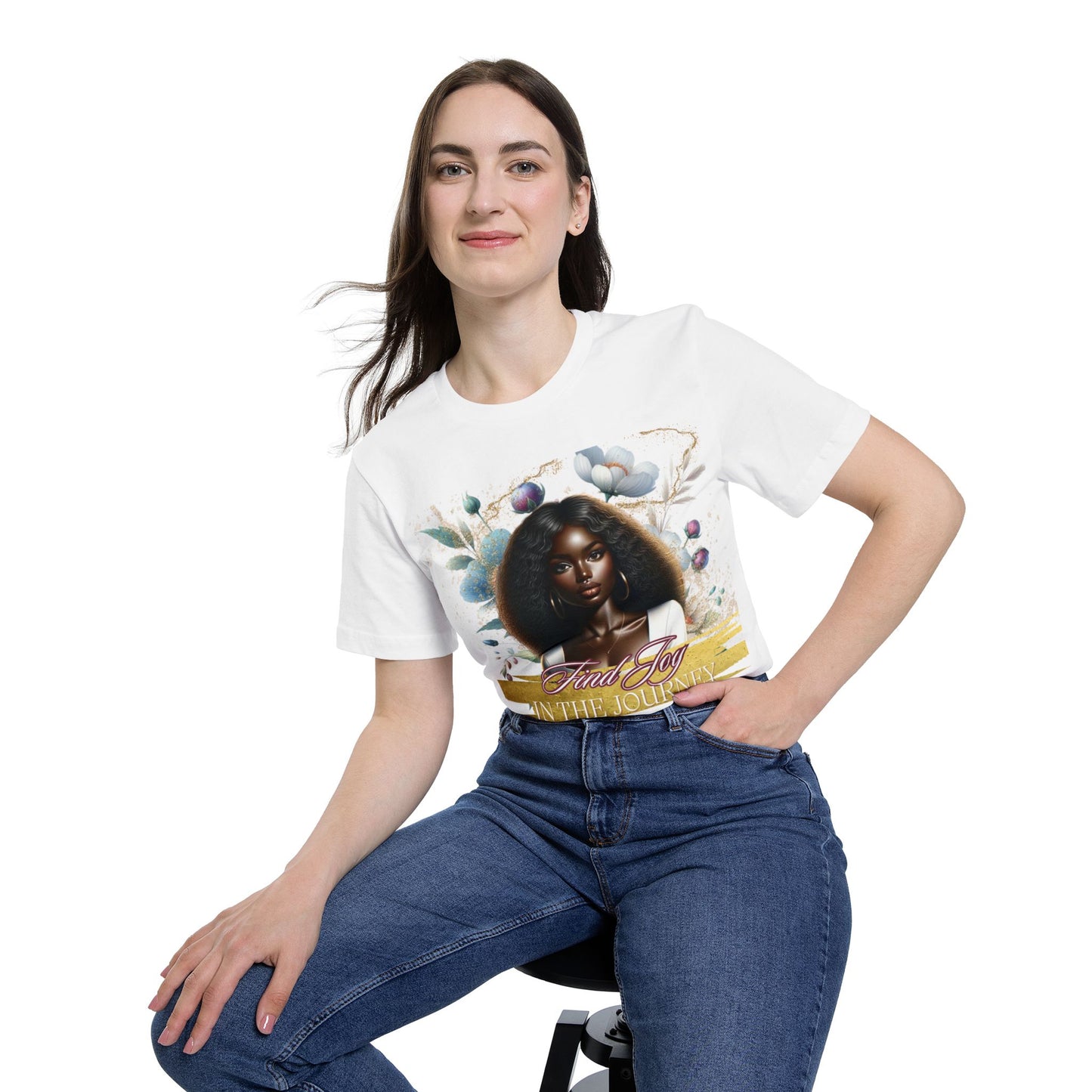 Portrait Graphic T-Shirt 'Find Joy in the Journey' Tee