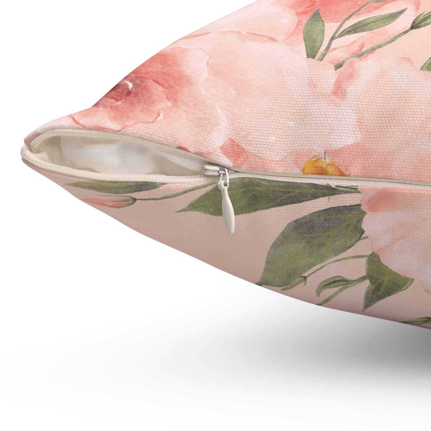 Peachy Keen Polyester Square Pillow