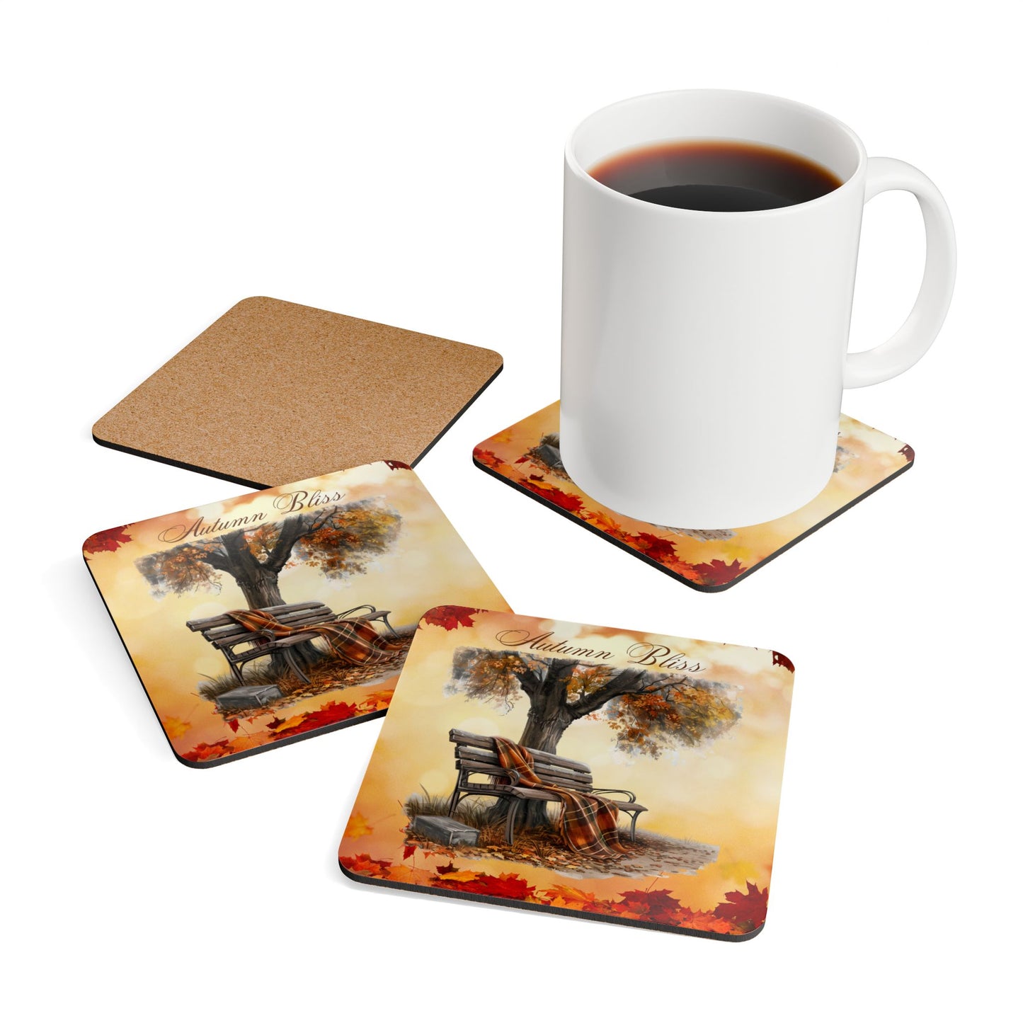 Autumn Bliss Corkwood Coaster Set
