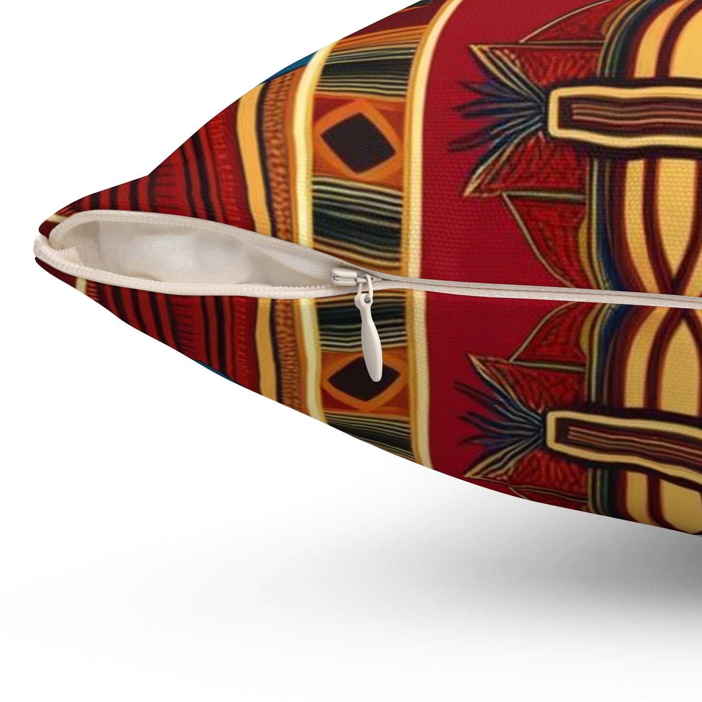 African Canvas 1 Spun Polyester Square Pillow