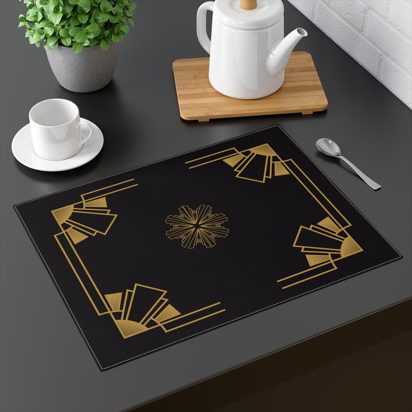 Midnight Luxe (Ebony) Placemat, 1pc