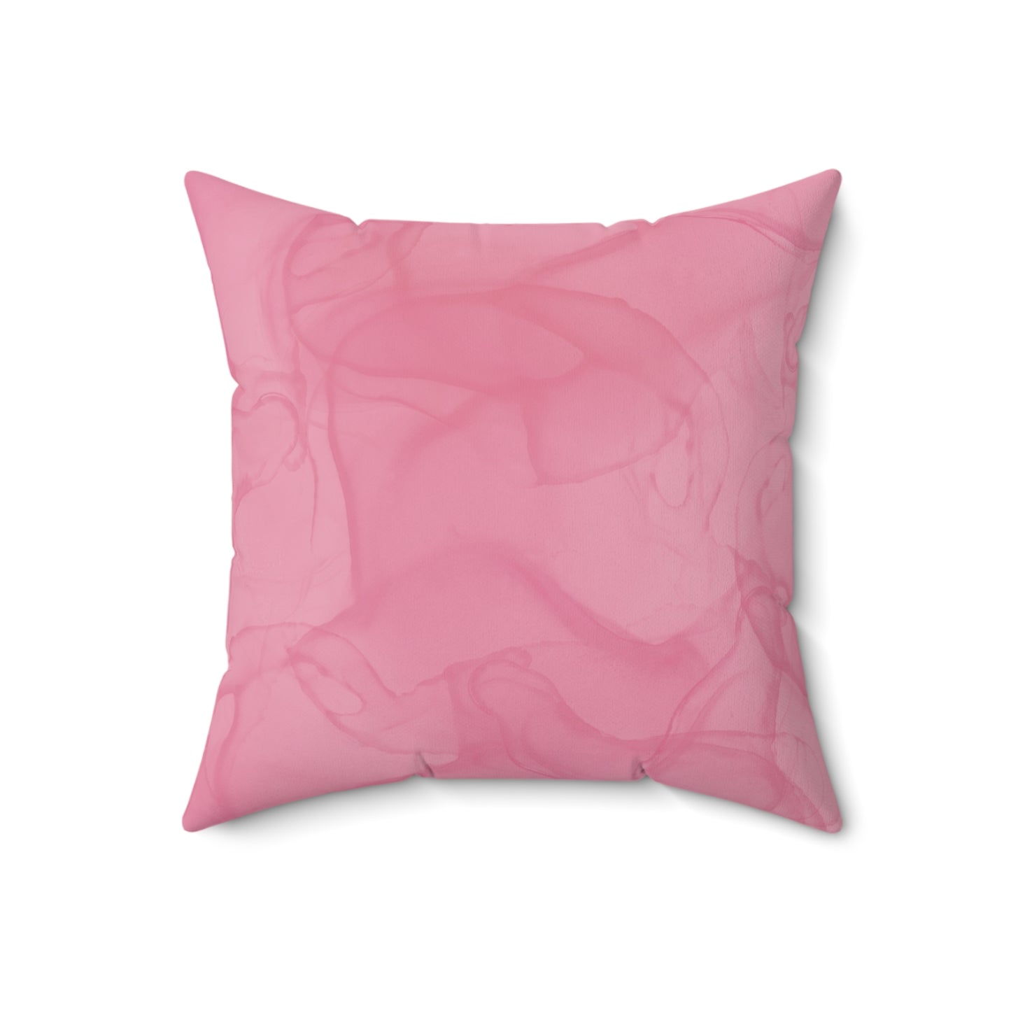 Blush Pink Throw Pillow — Decorative Square Accent Pillow