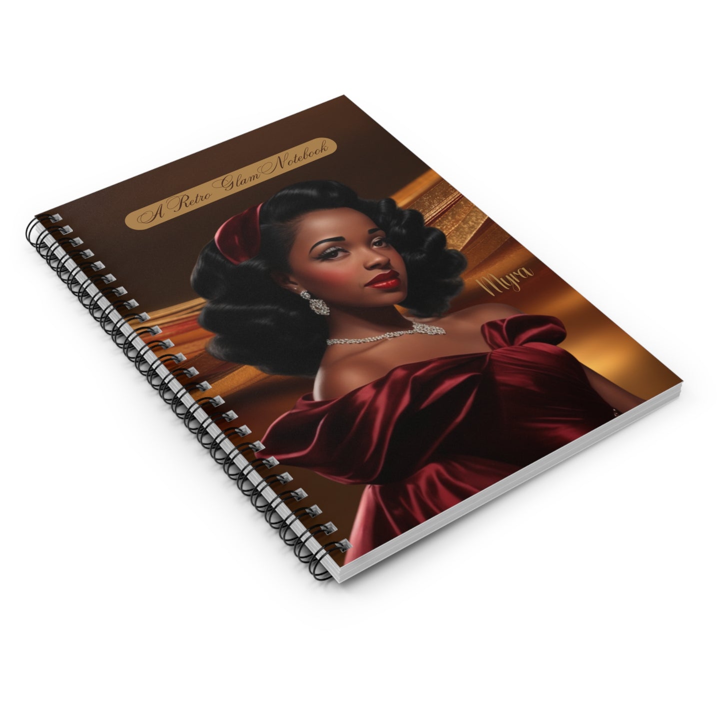 Retro Glam (Myra) Spiral Notebook - Ruled Line