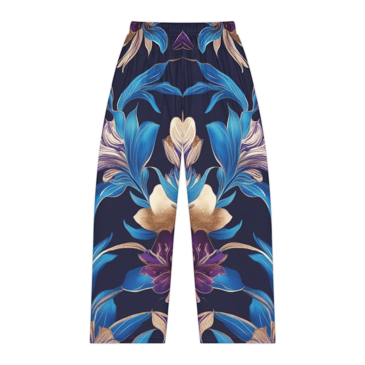 Purple/Blue Boho Floral Women's Pajama Pants (AOP)
