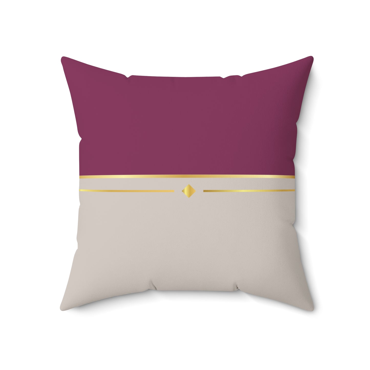 Fuchsia & Taupe Haven Polyester Square Pillow