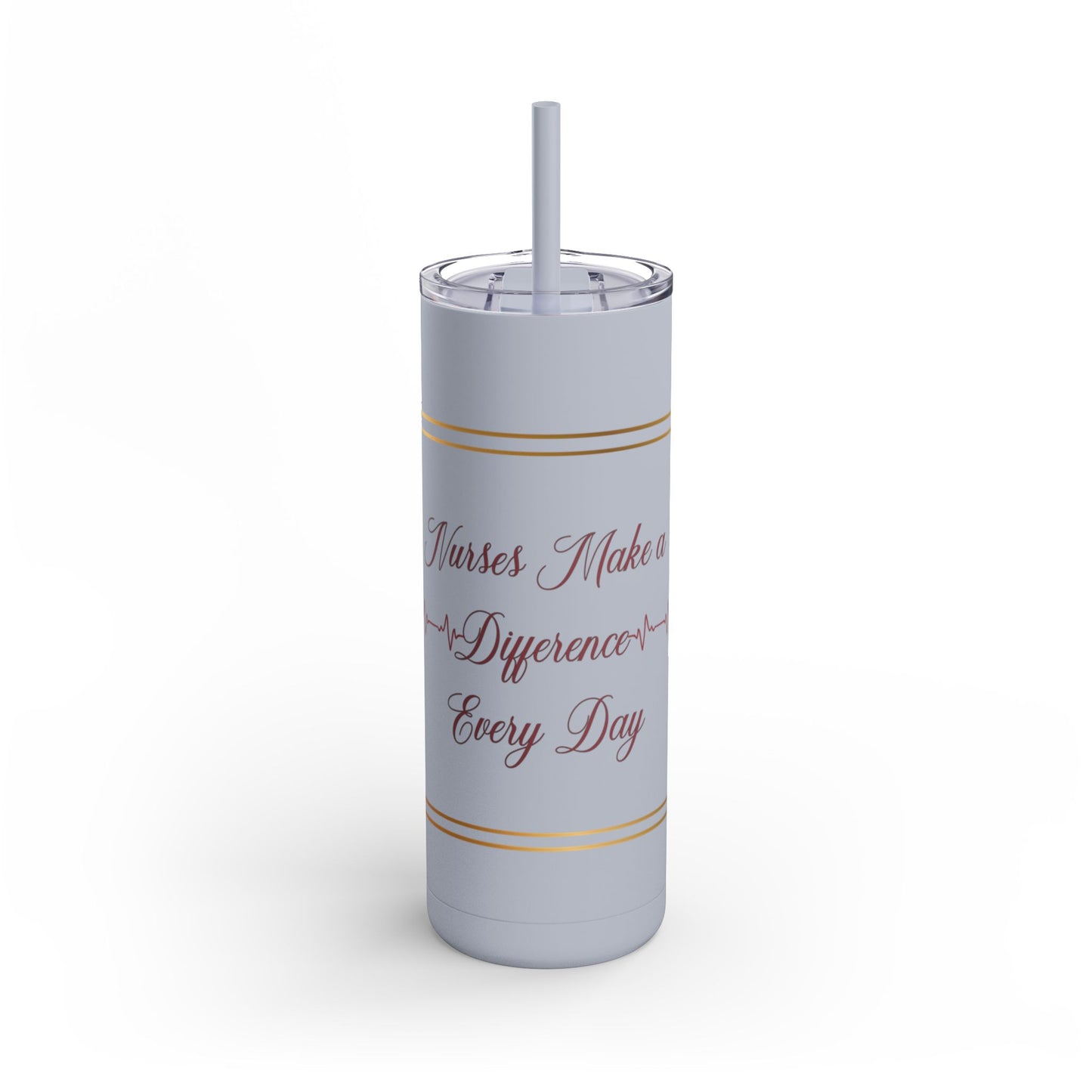 Nurses Make a Difference 2 Maars Maker Skinny Matte Tumbler, 20oz