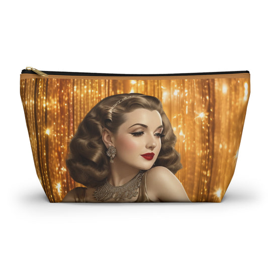 Retro Glam Girl "Ingrid" Accessory Pouch w T-bottom