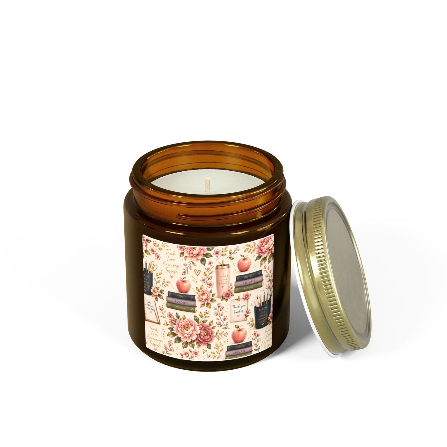 Teacher Appreciation Coconut Apricot Wax Candle — (4oz & 9oz)