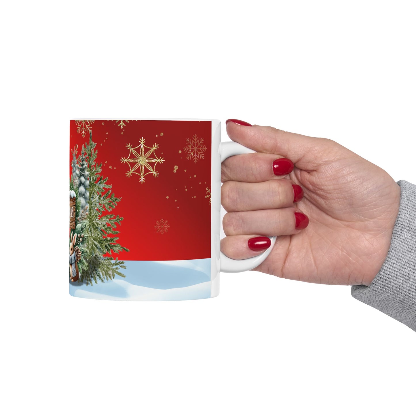 Merry Christmas Ceramic Mug, (11oz, 15oz)