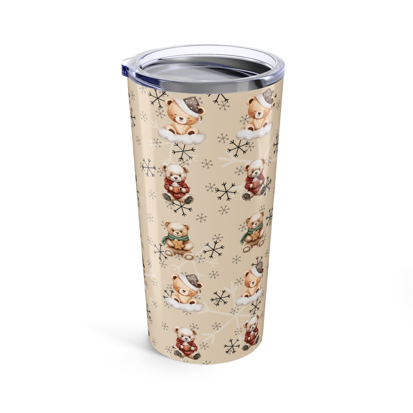 Teddy Bears & Snowflakes Tumbler 20oz