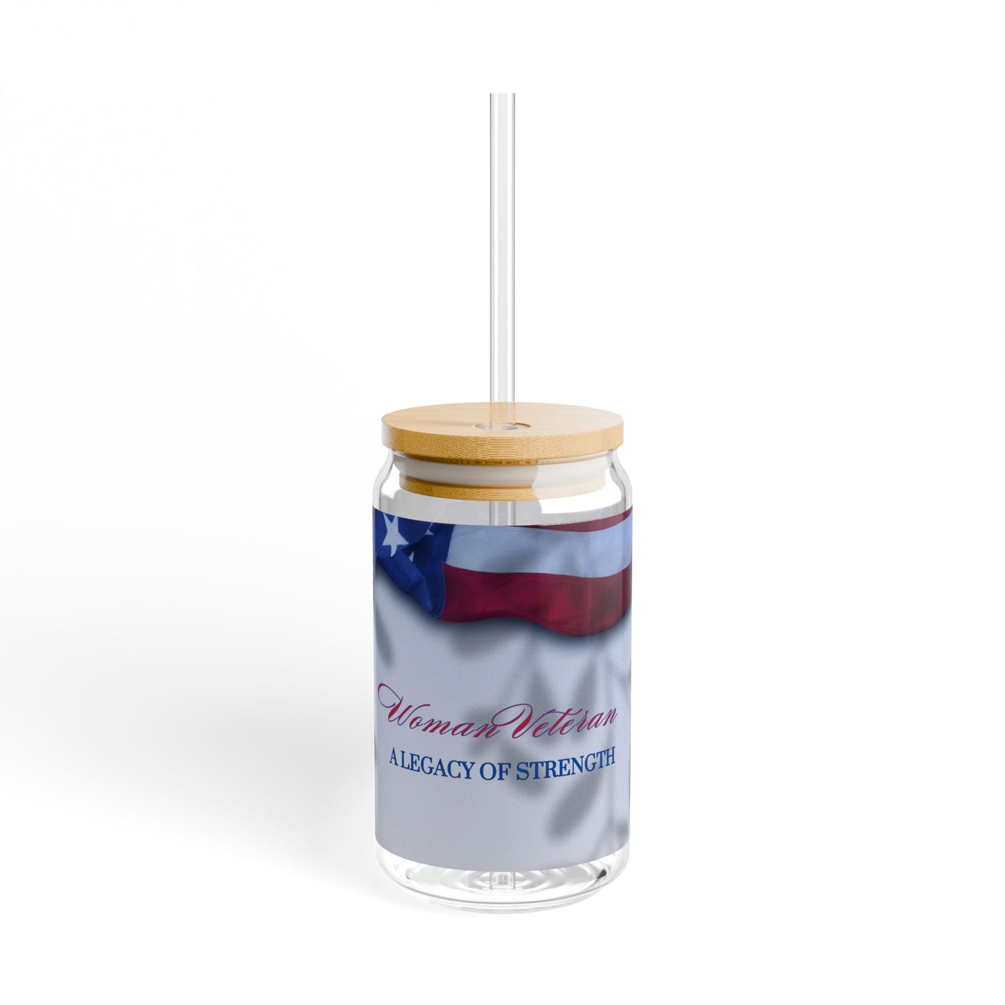 Woman Veteran 1 Sipper Glass, 16oz