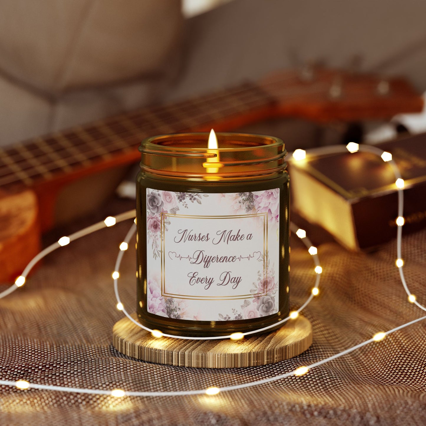 Nurses Make a Difference...Scented Candle — Coconut Apricot Wax (4oz, 9oz)