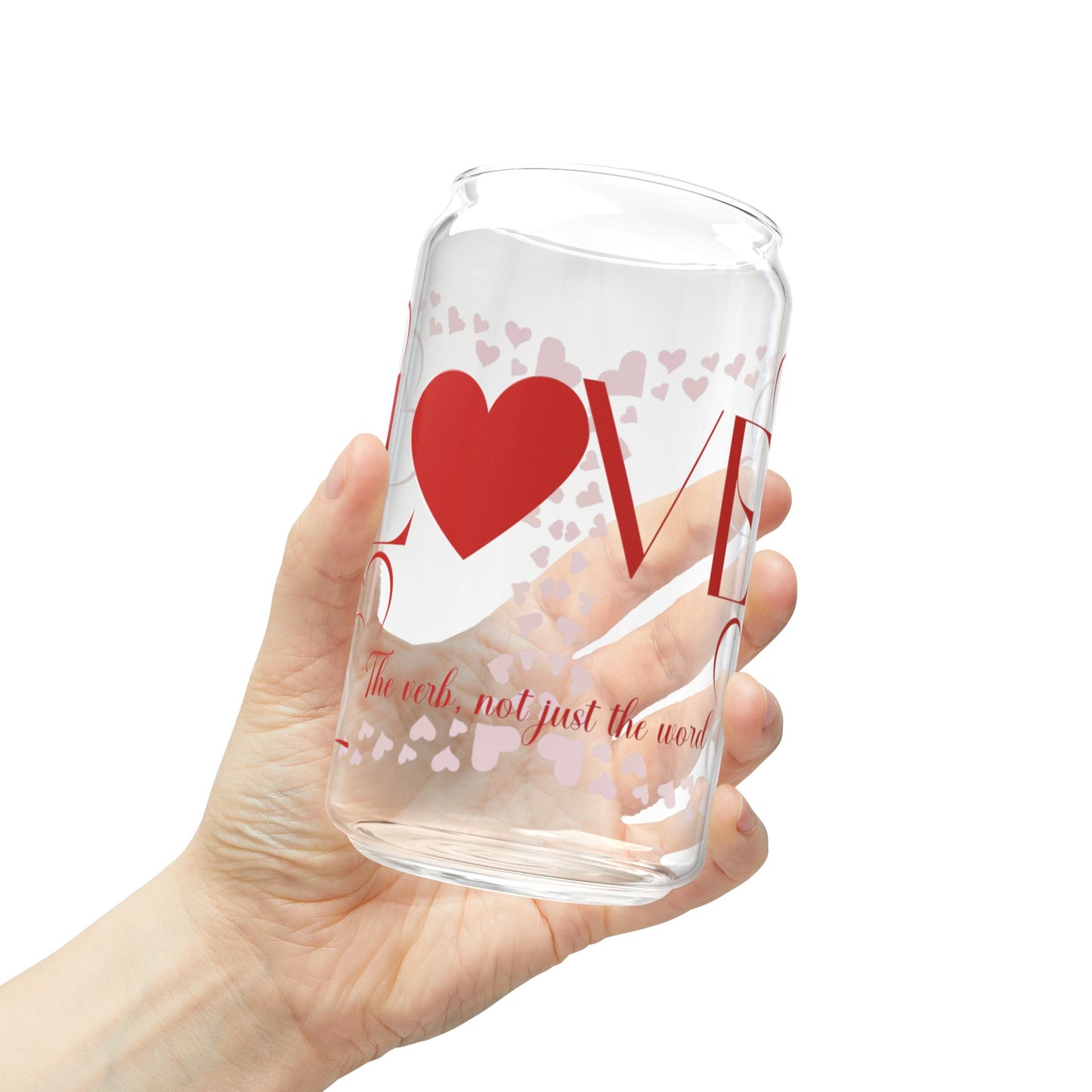 Love, the Verb Sipper Glass, 16oz