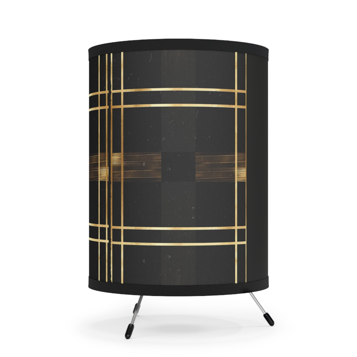 Noir and Gold Glam Tripod Lamp