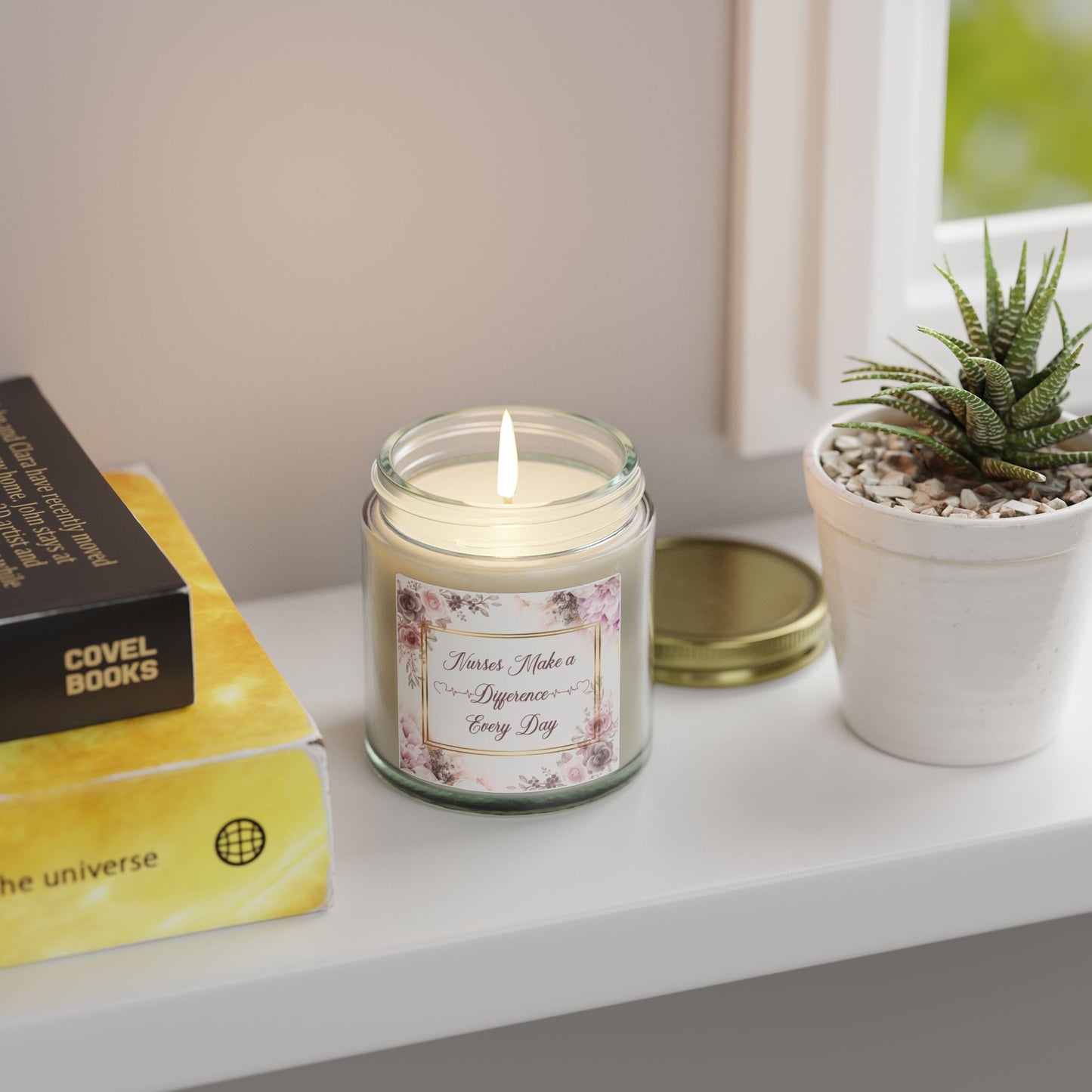 Nurses Make a Difference...Scented Candle — Coconut Apricot Wax (4oz, 9oz)