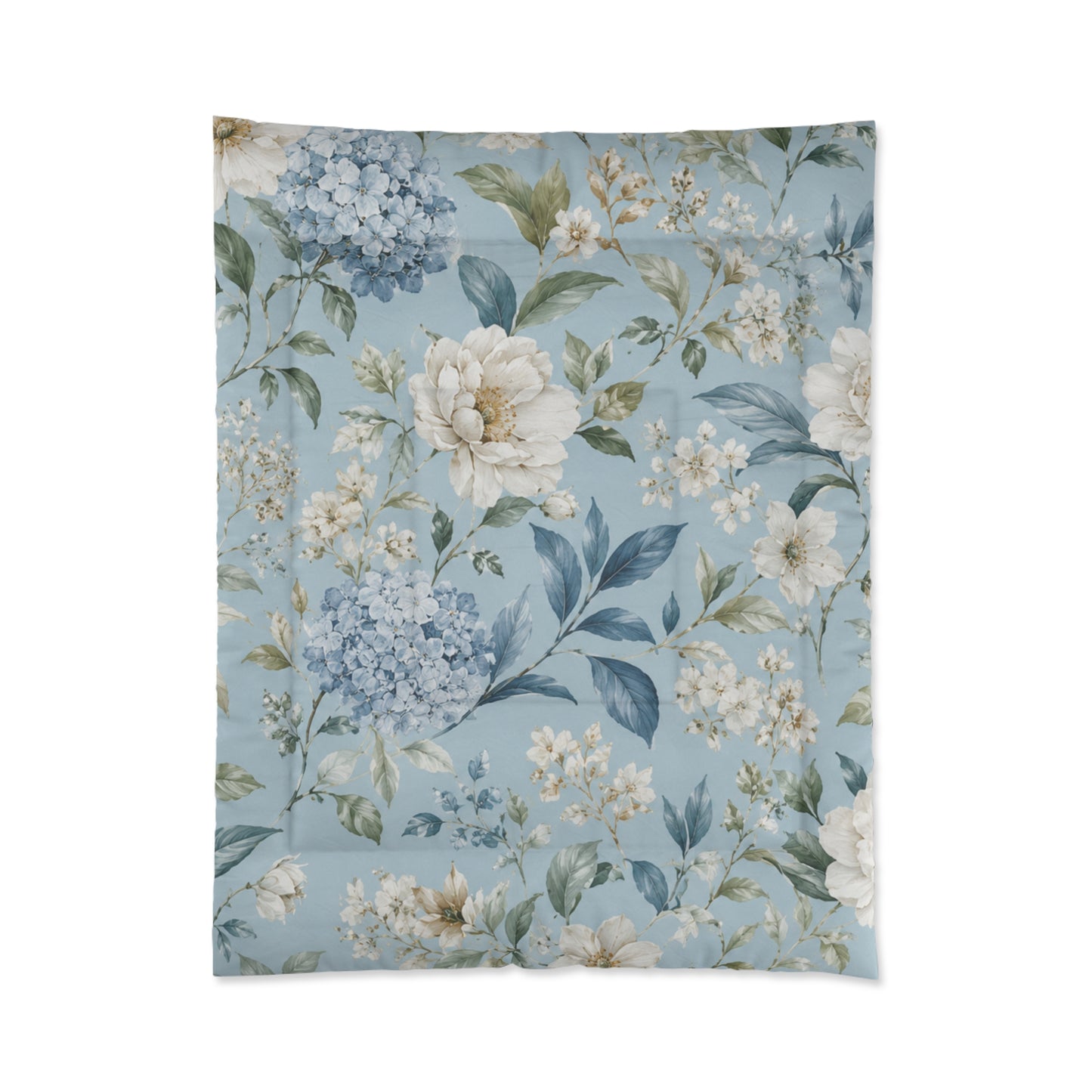 Blue Vintage Hydrangea & Peony Bedding