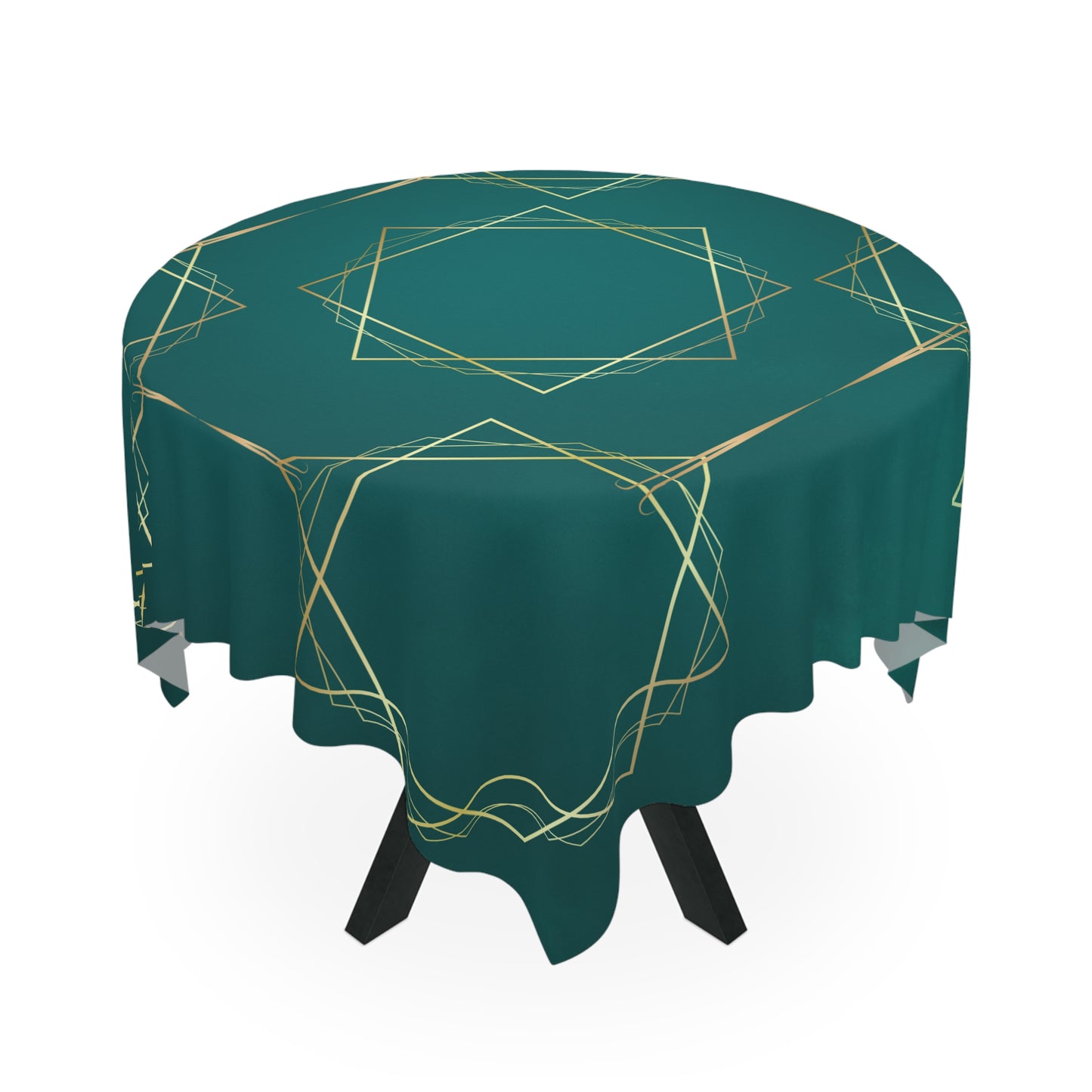 Gilded Elegance (Dark Teal) Tablecloth