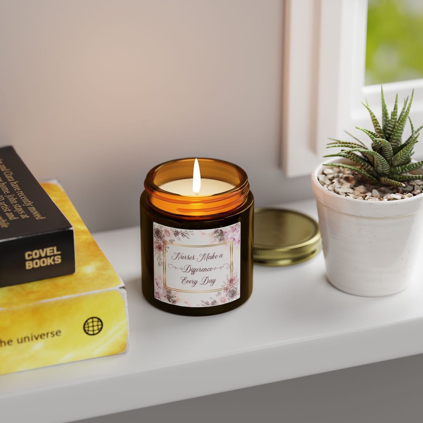 Nurses Make a Difference...Scented Candle — Coconut Apricot Wax (4oz, 9oz)