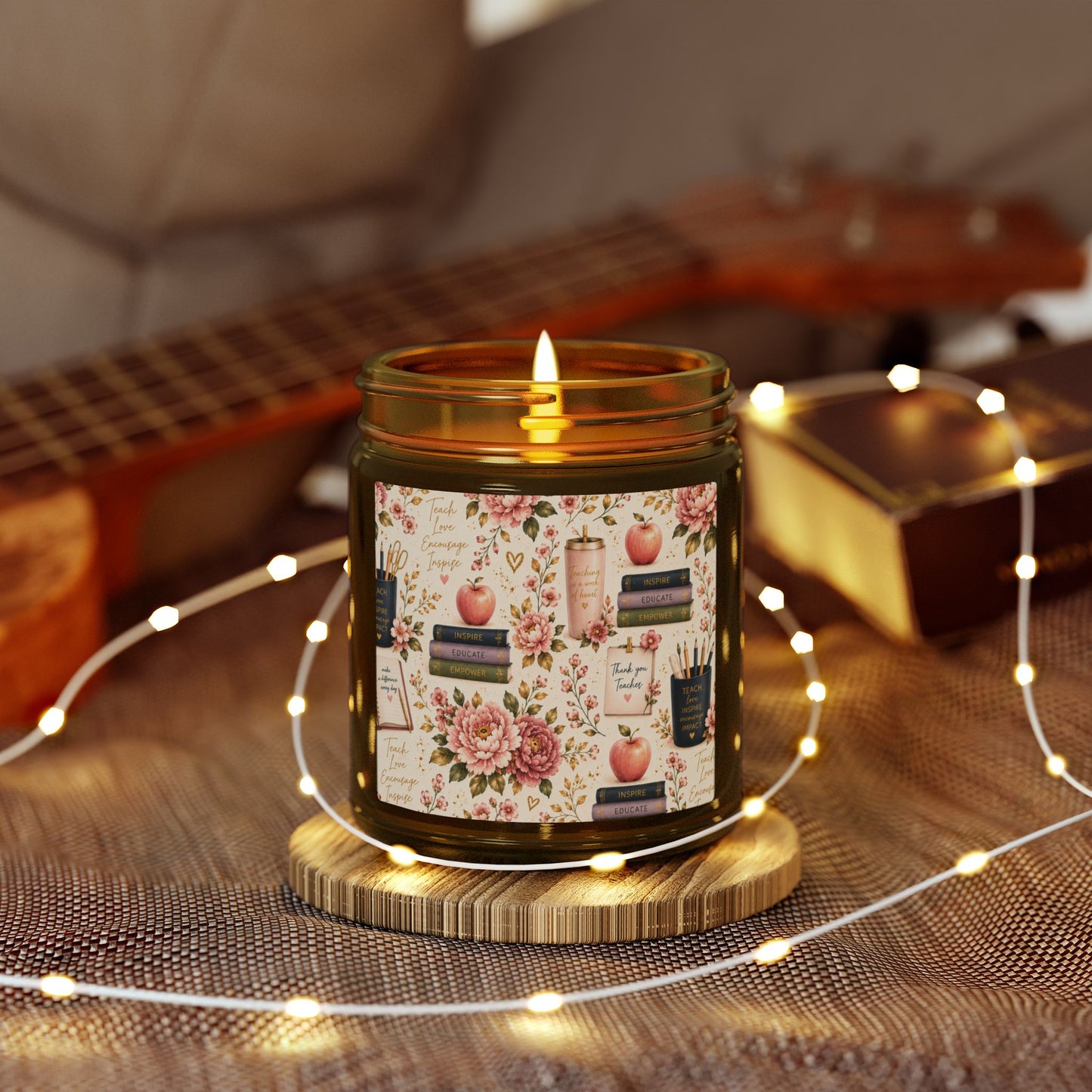 Teacher Appreciation Coconut Apricot Wax Candle — (4oz & 9oz)