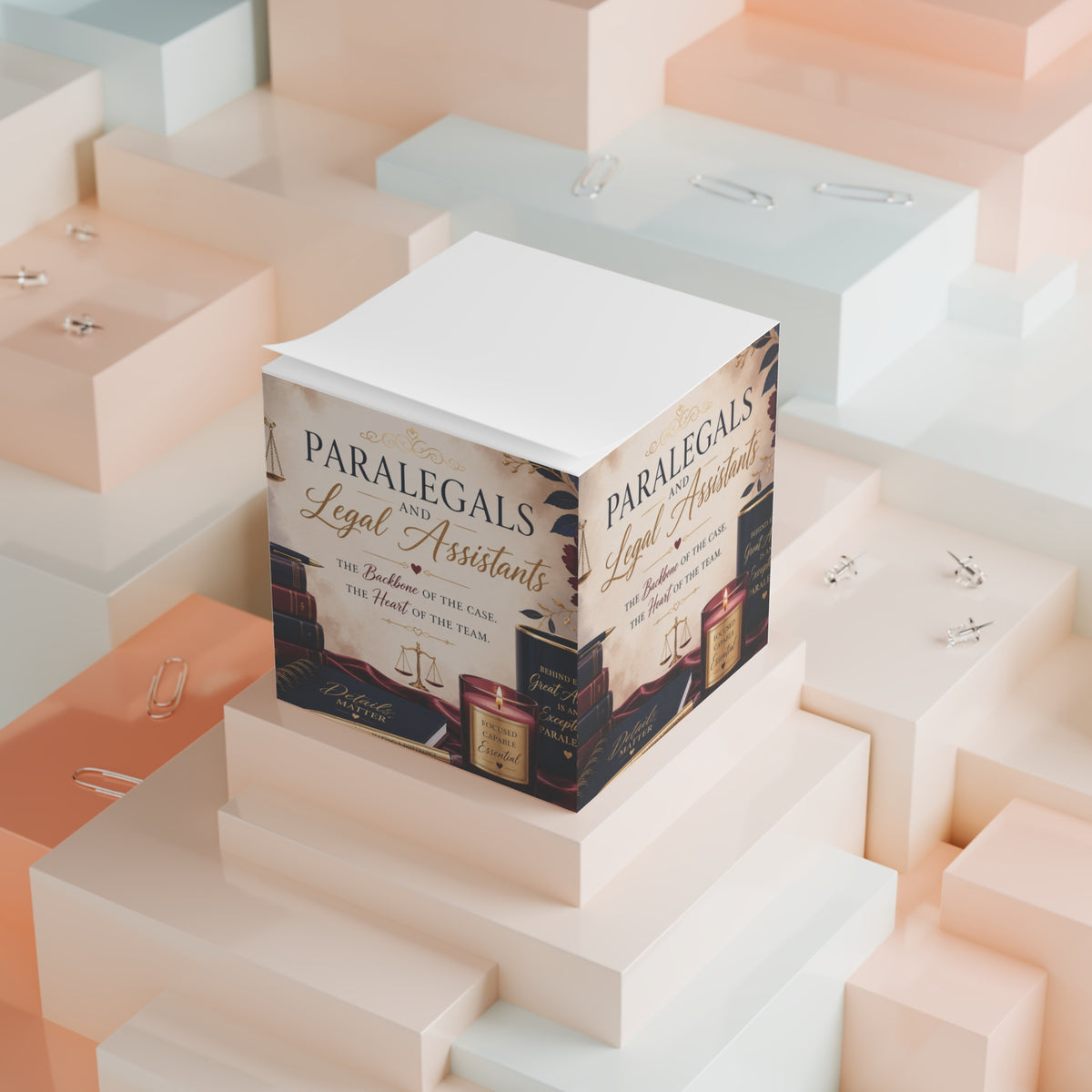 Attorney Paralegals & Legal Assistants Note Cube – Inspirational Desk Memo Block