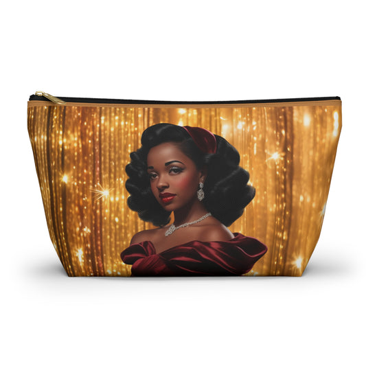 Retro Glam Girl "Myra" Accessory Pouch w T-bottom