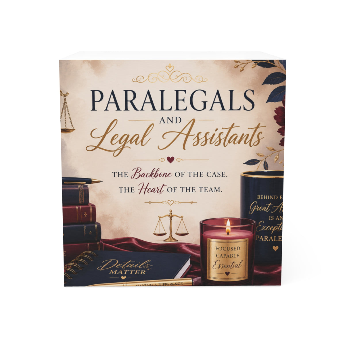 Attorney Paralegals & Legal Assistants Note Cube – Inspirational Desk Memo Block