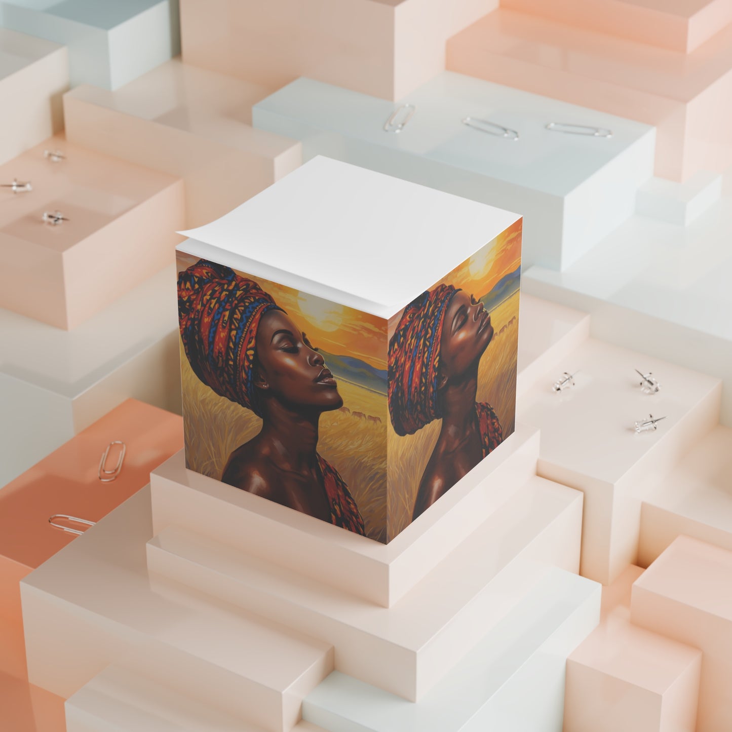 Sunrise in the Serengeti Note Cube