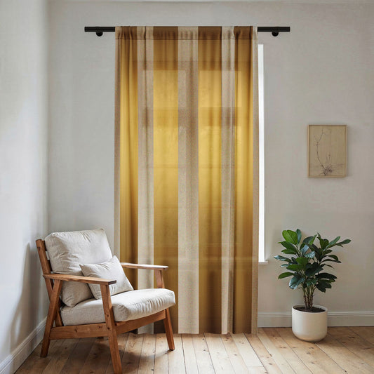 Golden Horizon Sheer Window Curtain