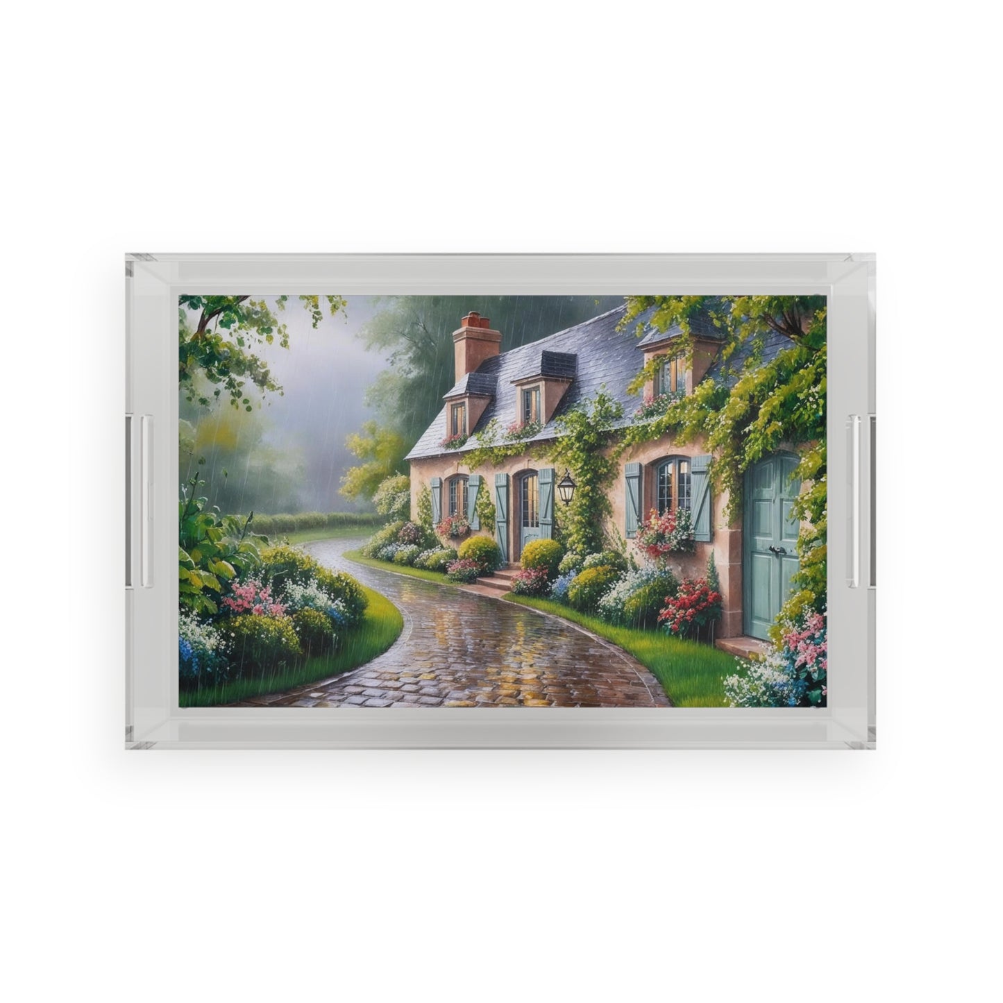 Cozy Day In Acrylic Serving Tray