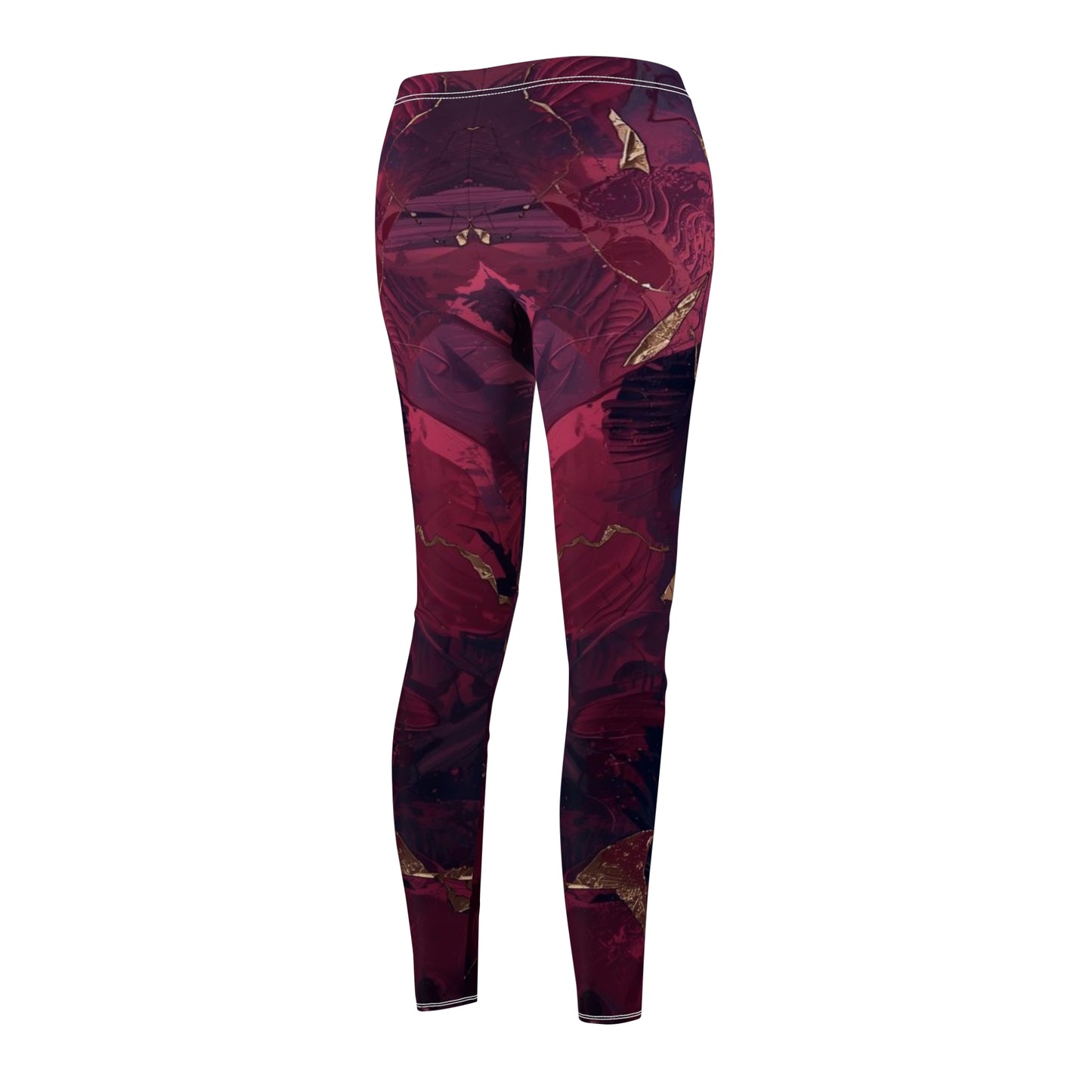 Raspberry Motion Women's Cut & Sew Casual Leggings (AOP)
