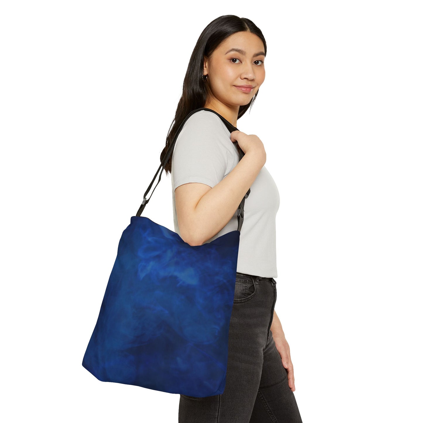 A Kind of Smoky Blue Adjustable Tote Bag (AOP)