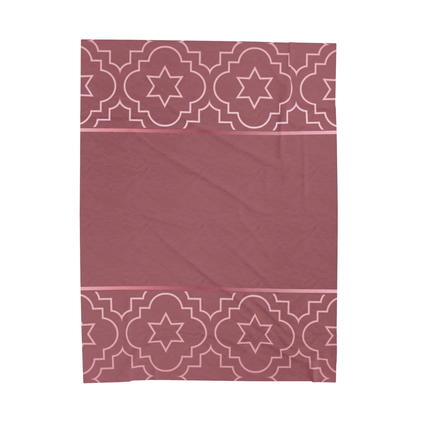 Blush of Rose Velveteen Plush Blanket