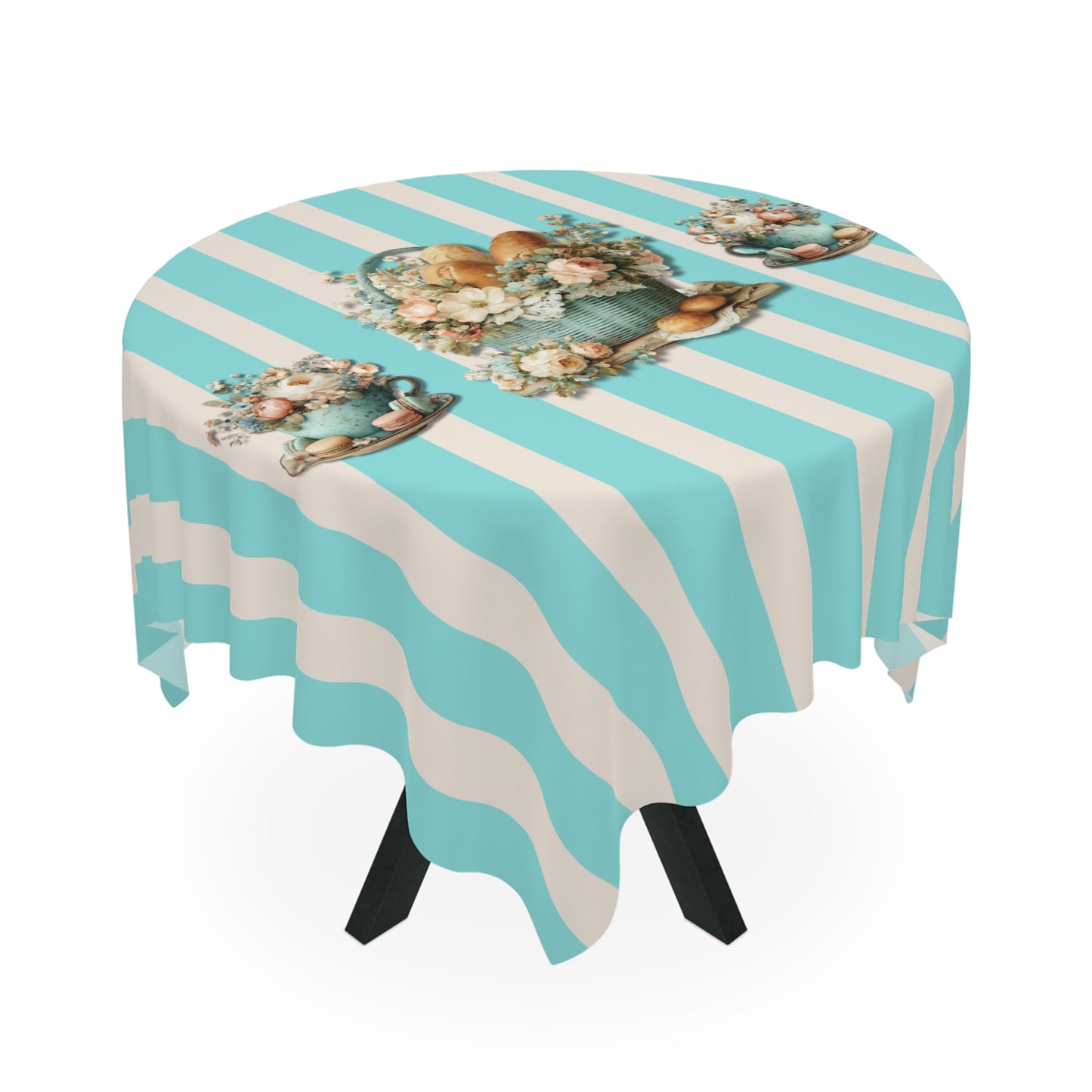 Cafe Fleur Tablecloth — Vintage Kitchen Table Cover
