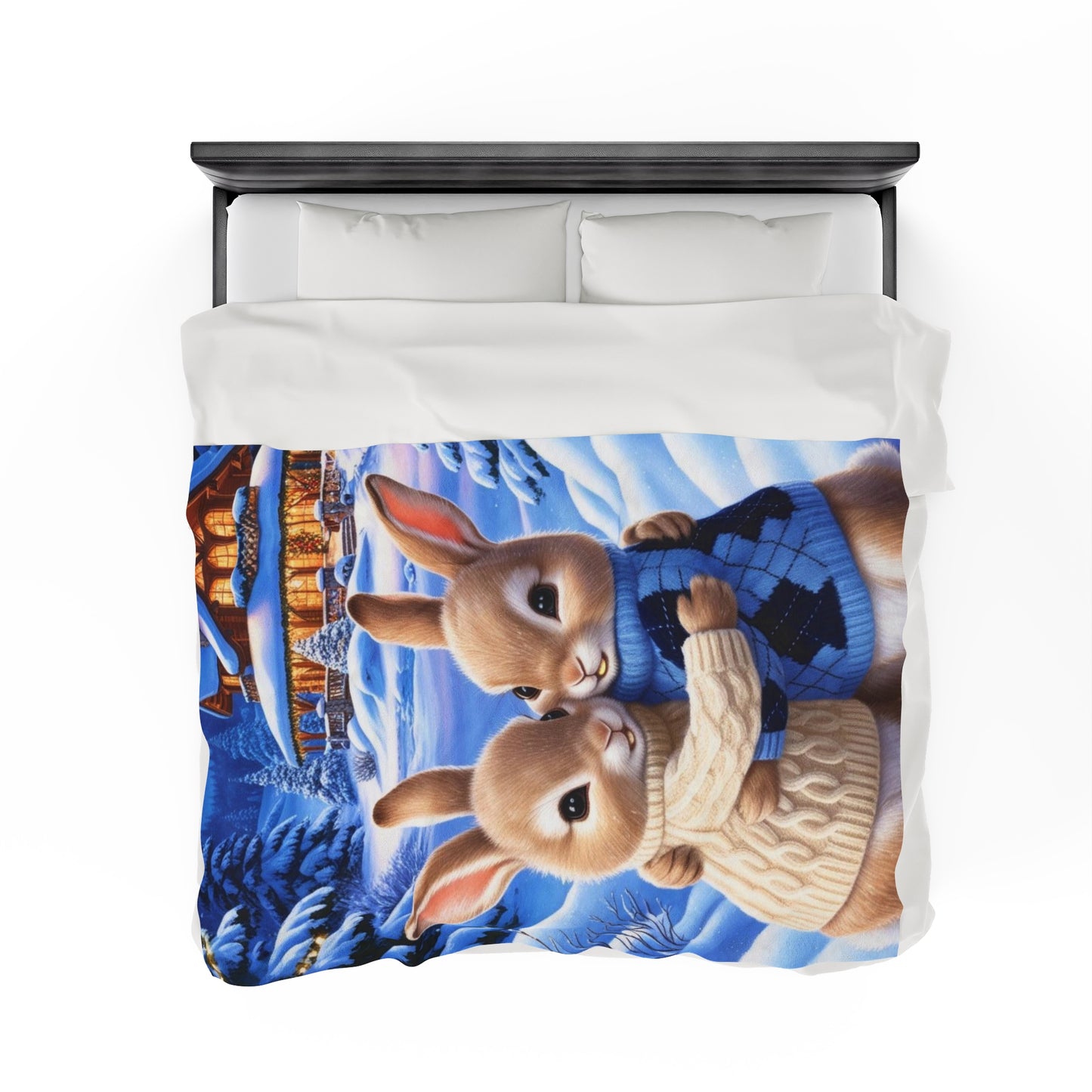 Snuggle Bunnies Velveteen Plush Blanket