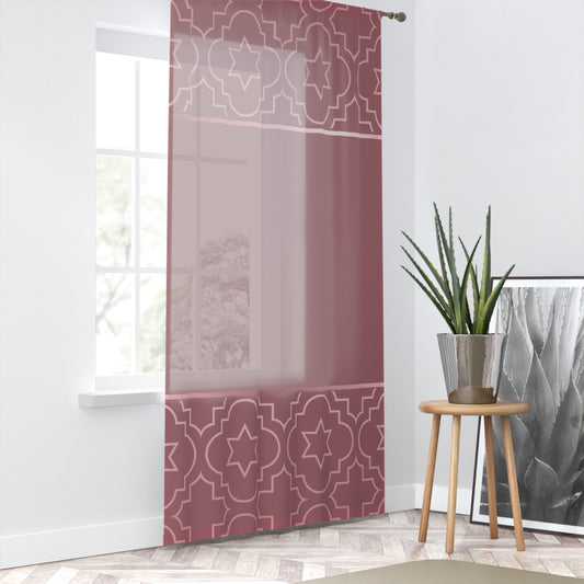 Blush of Rose Sheer Window Curtain