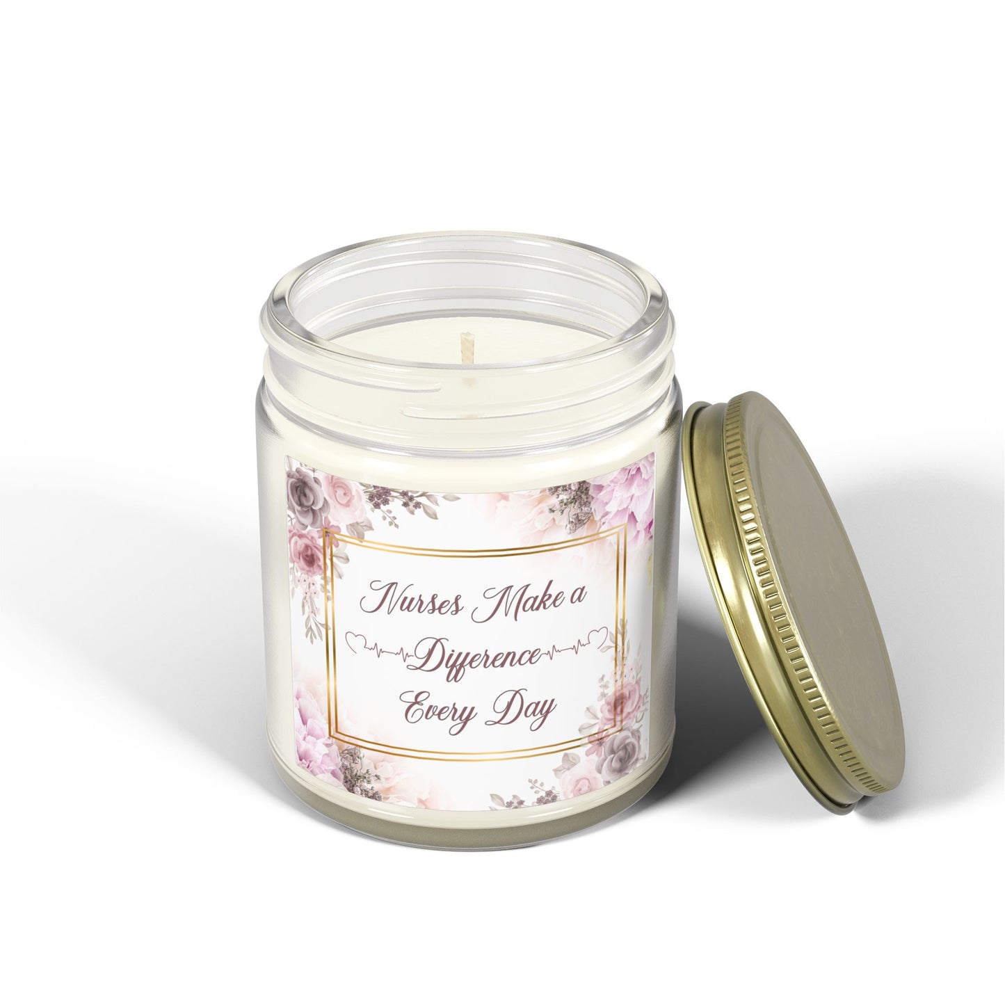 Nurses Make a Difference...Scented Candle — Coconut Apricot Wax (4oz, 9oz)
