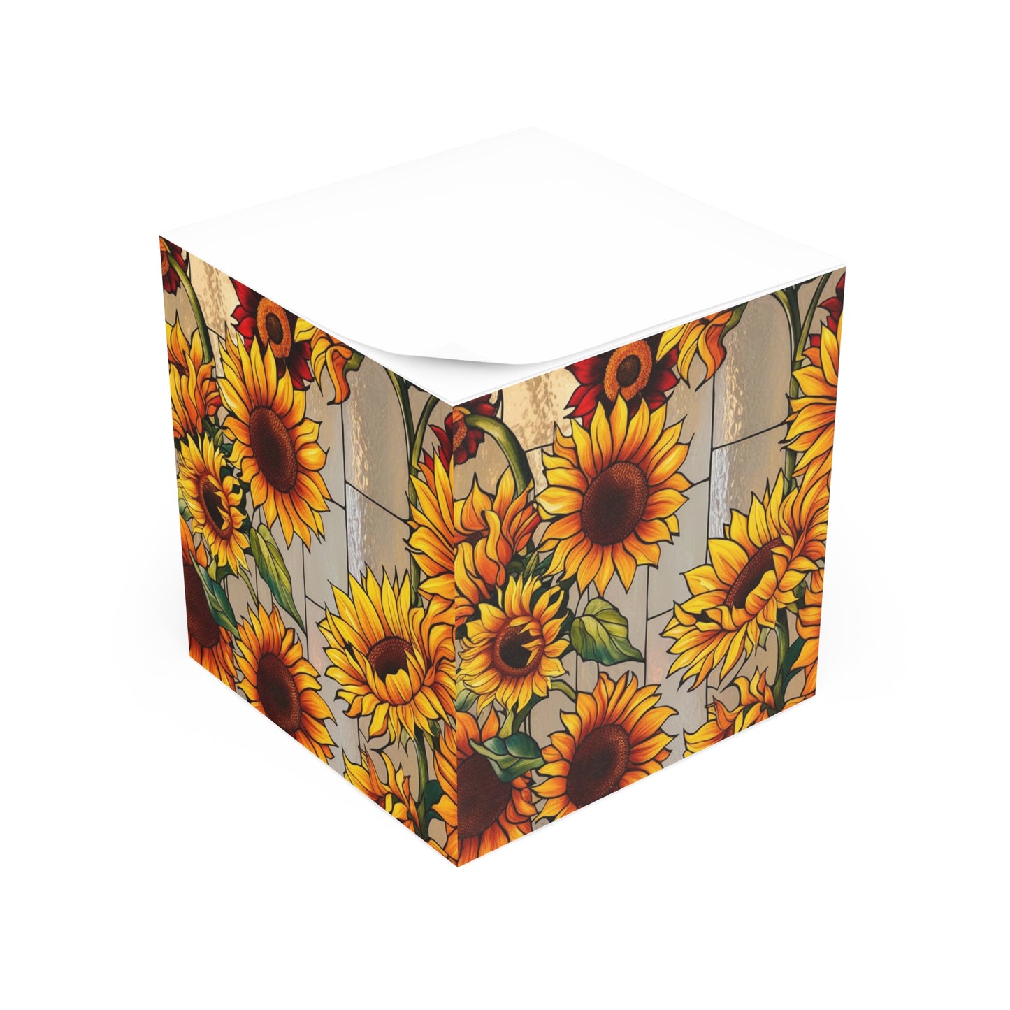 Rustic Sunflower Note Cube